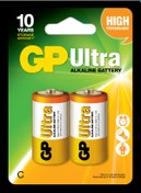 Resim GP LR14 Orta Boy Ultra Alkalin Pil 2'li Paket GP14AU-U2 C Boy 