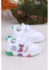 Resim Vicco 346.b25y.160 Beyaz Yeşil Number Işıklı Kız Çocuk Ayakkabı Beyaz - Yeşil 