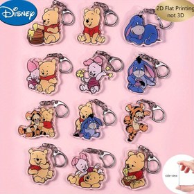 Resim 2D Düz, 12'li Disney Akrilik Anahtarlık Seti - Klasik Çizgi Film Karakterleri Winnie the Pooh, Tigger, Piglet, Eeyore ve Daha Fazlası - Sevimli Çanta Süsleri, Araba Anahtarlıkları, Parti Hediyeleri, Gerekli Değil, Dayanıklı & Hafif, Disney Aksesuarları, Eğlenceli Tasarım 