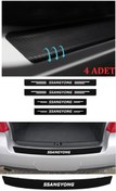 Resim Ssangyong Xlv İçin Uyumlu Aksesuar Oto Bağaj Ve Kapı Eşiği Sticker Set Karbon Kumraldede