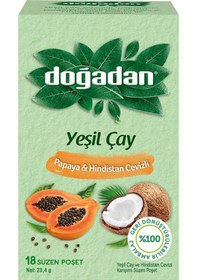 Resim Doğadan Papaya & Hindistan Çevizli Yeşil Poşet Çay X 6 Paket 