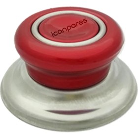 Resim İcanpares Tencere Kapak Tepesi Tava Sahan Kapağı Kulbu 1 Adet Kırmızı 