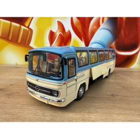 Resim scntoys Mercedes Benz Diecast Otobüs Sesli Işıklı 25CM Şehirler Arası Mercedes Nostaljik Otobüs METAL 