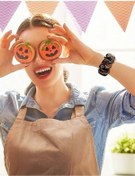 Resim 3'lü Paket Apple Watch Band Cadılar Bayramı Tokaları 42 Mm Kumaş Yumuşak Desenli Baskılı Kumaş Bileklik Kadın Iwatch Elastik Toka Bandı 44 Mm 