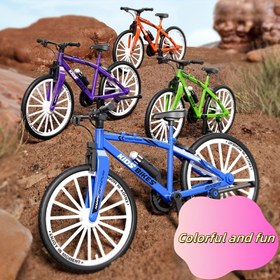 Resim DIY Dağcılık Bisiklet Modeli Gençler İçin - SWORDGUNRIDER, Ayarlanabilir Pedal Eylemi, Mini Off-Road Bisiklet Dekoru, Limon Yeşili Beyaz Detaylarla, Dayanıklı Plastik, Tüm Mevsimler İçin Mükemmel, Dağ Bisikleti Dekosu 