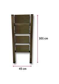 Resim Endokon Katlanır Şık Merdiven Bronz 4 Basamaklı - Alüminyum - Ev - Ofis Merdiveni 