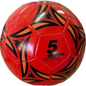 Resim 5 Numara Dikişli Futbol Topu - Halı Saha, Sert Zemin, Okul Bahçesi Futbol Topu Kırmızı-siyah-turuncu 