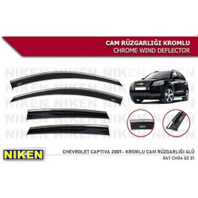 Resim Niken Chevrolet Captiva 2007-Sonrası Kromlu Cam Rüzgarlığı 4 Lü 