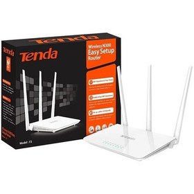 Resim Tenda F3 4 Port 300 Mbps 3 Antenli Access Poınt Router 