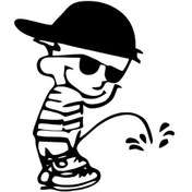 Resim Yaramaz Çoçuk Sticker Oto-motor-laptop-duvar-dekor 20 X 24 Cm 