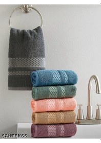 Resim Tekli El Yüz Havlusu Gri 