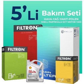 Resim Filtron Audi Q2 30 Dizel Filtre Bakım Seti Shell Motor Yağlı (2018-2021) 5 Li 