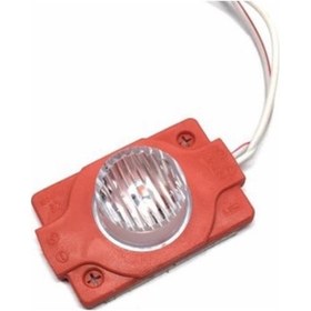 Resim 12 Volt 1.5 Watt Tek Mercekli Modül Led Kırmızı (10 Adet) 