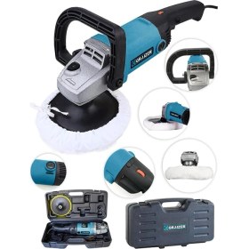 Resim Graizer Alman 4100 Watt Bakir Sargili 6 Kademe Devir Ayarlı Polisaj Makinasi Zımpara Pasta Cila Makinesi 