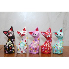 Resim River World Seri B Kedi Seti 5'li Ahşap 