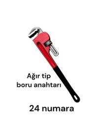 Resim Boru Anahtarı Maşalı İngiliz Anahtarı Boru Anahtarı 24 No Ağır Tip Boru Anahtarı 