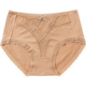 Resim Unreal Underwear 6li Set Kadın Yüksek Bel Dantelli Toparlayıcı Külot Pamuklu Ve Rahat Bej 