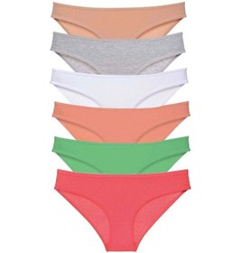 Resim 6 Adet Süper Eko Set Likralı Kadın Slip Külot Renk 6 Çok Renkli 