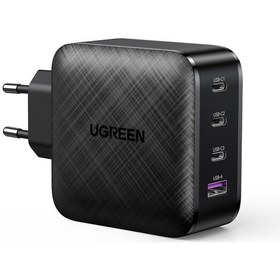 Resim Ugreen 65w Şarj Cihazı Type-c 3xusb-c, 1xusb-a, Siyah, 70774 