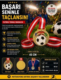 Resim Avessa Mad-fut-2 Futbol Figürlü Madalya 6.5 Cm Çok Renkli 