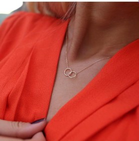 Resim Ikiz Halka Kolye 