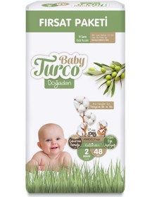 Resim Baby Turco Doğadan Fırsat Paketi Bebek Bezi 2 Mini Numara 48 Adet - Standart / Standart 