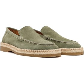 Resim Derimod Erkek Yeşil Süet Deri Casual Loafer 26SFD828110 