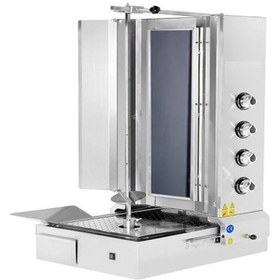 Resim Csa İnox Karacasan Elektrikli 4 Radyan Alttan Motorlu Döner Ocağı Makinesi Krcs.amdoe.4 