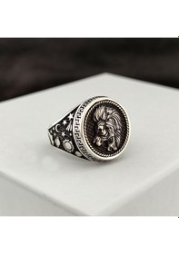 Resim Fkgümüş 925 Ayar Gümüş Aslan Burcu Yüzük 