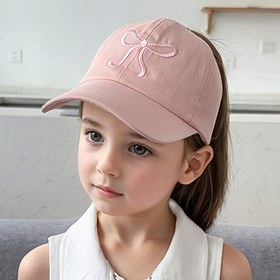 Resim 1 adet Gençler Yaz Kaputu - Hafif, Moda Pembe Renkli, Kurdele Detayı, Güneş Koruması Günlük Geziler ve Oyunlar İçin, 3-8 Yaş İçin Uygun, Açık Hava Güneş Koruması | Moda Aksesuarı | Hafif Kaput 