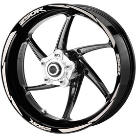 Resim Deeb Honda Cbr250 Jant Şeridi Reflektif Beyaz Beyaz Model S 