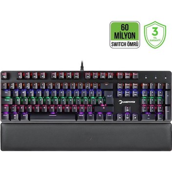 Gamepower Ogre Rainbow 60M Mavi Switch Kablolu RGB Mekanik Oyuncu Klavye
