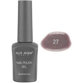 Resim Alix Avien Uv Kalıcı Mavi Işıltılı Kahverengi Jel Oje 27 Gel Polish 12 Ml 
