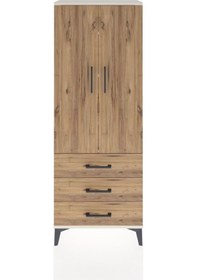 Resim Arges Dolap 4 Raflı 3 Çekmeceli 2 Kapaklı 60x30x163 Aytaşı-çam Aytaşı 