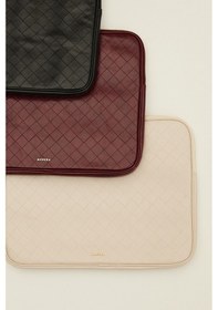 Resim Manuka Kapitone Laptop Çantası Bej Bej 