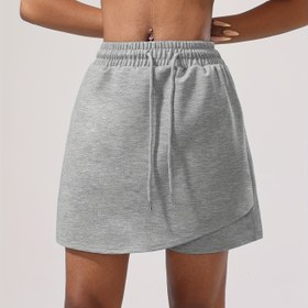 Resim Kadınlar İçin Yazlık Hafif 2'si 1 Arada Spor Skort - Rahat Koşu & Tenis Şortları İpli, Rahat Kalıp, Zayıflatıcı Tasarım, Günlük Spor Giyim | Spor Görünümü | Pürüzsüz Yüzey 