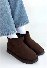 Resim Elsa Kahverengi Süet Bot Çok Renkli 