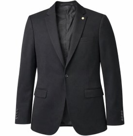 Resim Plus Scorpion Erkek Lacivert Mono Yaka Likralı Blazer Ceket - Esnek Konfor Kumaş, Tek Düğmeli Slim Fit 