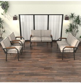 Resim Mygusi Hayal Kanepe Koltuk Takımı Metal - 2+2+1+1 Krem 