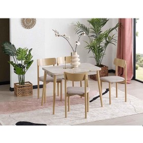 Resim Rita Mutfak Masa Takımı Bej 