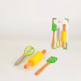 Resim Özbience Renkli Silikon Limon Mini Üçlü Mutfak Seti, Pratik ve Şık Tasarım 