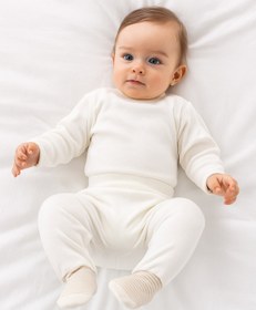 Resim Kindo Baby Bebek Patikli Pantolon , Kendinden Çoraplı Pantolon , Annelerin Favorisi %100 Pamuk Pijama 