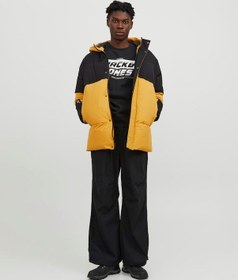 Resim Jack & Jones Jack&Jones Kapüşonlu Sarı-Siyah Erkek Mont 12235870 001 