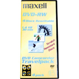 Resim Maxell Dvf-rw 4 X 1.4gb 30min Discs Dvd Camcorder Travelpack 