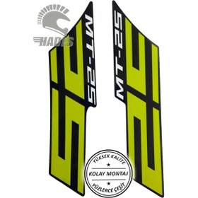 Resim Hades Motosiklet Aksesuarları Yamaha Mt25 Sticker Seti Sarı 