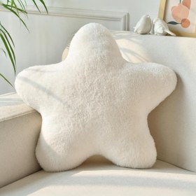 Resim 5 Renk Seçeneği Modern Yıldız Şeklinde Peluş Atma Yastık, %100 Polyester, Sadece Elde Yıkama, Dikişli Kapatma, Örme Kumaş, 180-200gsm, Kanepe ve Oturma Odası İçin Çok Amaçlı Dekoratif Minder 