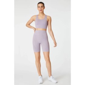 Resim Jerf Gela Şekillendirici Sport Biker Tayt Pastel Mor 