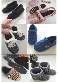 Resim 3 Çift Delikli Eva Keçe Panduf Hobi Örgü Patik Tabanı 3 Katlı Konforlu Patik Tabanlığı Kaydırmaz 