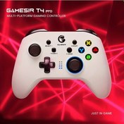 Resim Sunshine022 Gamesir T4pro Beyaz Kablosuz Pc Switch Android İos Uyumlu Oyun Kumandası Titreşim Rgb Led 