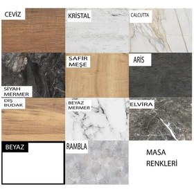 Resim Silva Açılır Masa Beyaz +4 Adet Talia Sandalye Takım 